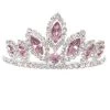 Cinderella Couture Kids Girls Pink Stone Mini Silver Tiara With Comb 1 Cinderella Couture Kids Girls Pink Stone Mini Silver Tiara With Comb