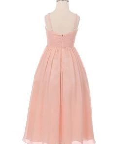 Girls Pleated Long Chiffon Dress By Cinderella Couture 5024 Kids