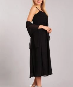 Girls Pleated Long Chiffon Dress By Cinderella Couture 5024 Kids