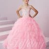 Tiffany Princess By House Of Wu Girls Ruffled Illusion Dress By Tiffany Princess 13497