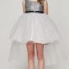 Girls Sequin High Low Dress By Cinderella Couture 5098