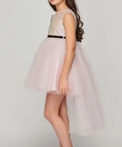 Girls Sequin High Low Dress By Cinderella Couture 5098 15 Girls Sequin High Low Dress By Cinderella Couture 5098