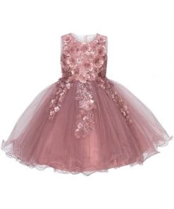 Girls Short 3D Floral Dress By Cinderella Couture 9122 Flower Girl Dresses