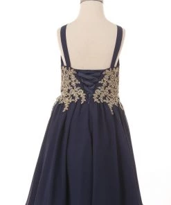 Flower Girl Dresses Girls Short Applique Dress With Corset Back By Cinderella Couture 5069