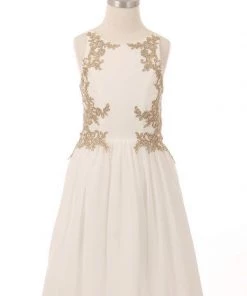 Flower Girl Dresses Girls Short Applique Dress With Corset Back By Cinderella Couture 5069