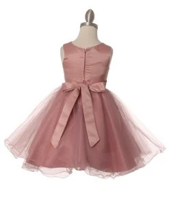 Girls Short Beaded Flower Patch Dress By Cinderella Couture 9113 Flower Girl Dresses