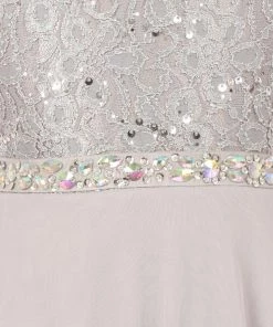 Kids Girls Short Chiffon Dress With Lace Bodice By Cinderella Couture 1212