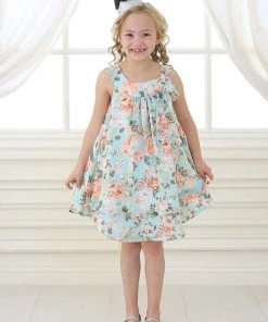 Calla Collection Flower Girl Dresses Girls Short Chiffon Floral Print Dress By Calla C621 15 Calla Collection Flower Girl Dresses Girls Short Chiffon Floral Print Dress By Calla C621