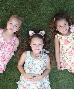 Calla Collection Flower Girl Dresses Girls Short Chiffon Floral Print Dress By Calla C621