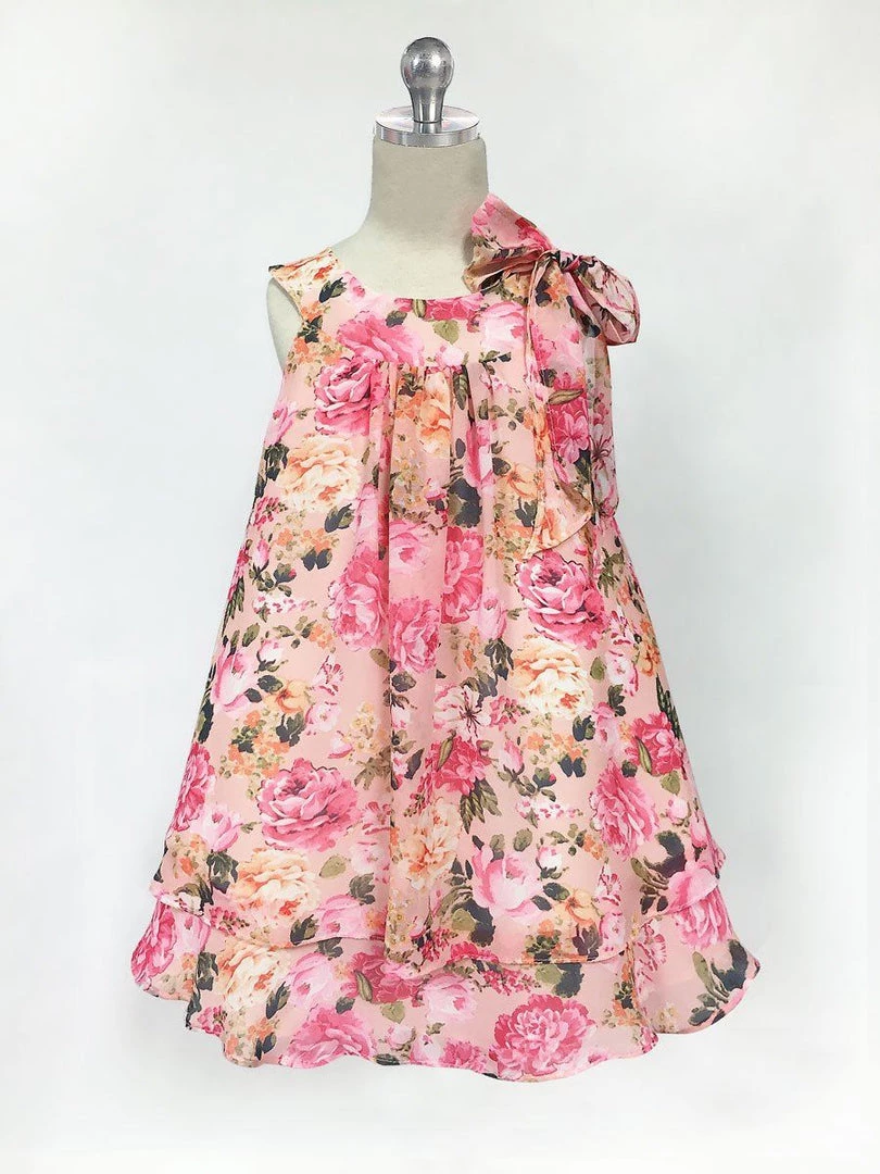Calla Collection Flower Girl Dresses Girls Short Chiffon Floral Print Dress By Calla C621 9 Calla Collection Flower Girl Dresses Girls Short Chiffon Floral Print Dress By Calla C621