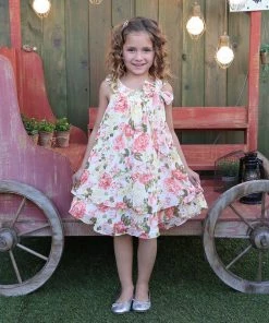 Calla Collection Flower Girl Dresses Girls Short Chiffon Floral Print Dress By Calla C621 14 Calla Collection Flower Girl Dresses Girls Short Chiffon Floral Print Dress By Calla C621