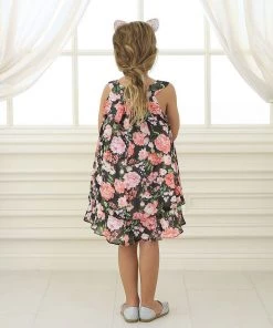 Calla Collection Flower Girl Dresses Girls Short Chiffon Floral Print Dress By Calla C621 16 Calla Collection Flower Girl Dresses Girls Short Chiffon Floral Print Dress By Calla C621