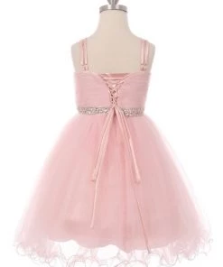 Kids Girls Short Front Twist Tulle Dress By Cinderella Couture 5019 23 Kids Girls Short Front Twist Tulle Dress By Cinderella Couture 5019