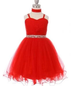 Kids Girls Short Front Twist Tulle Dress By Cinderella Couture 5019 25 Kids Girls Short Front Twist Tulle Dress By Cinderella Couture 5019