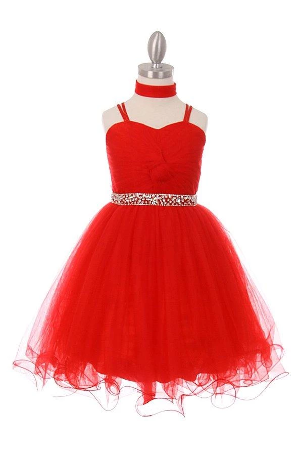 Kids Girls Short Front Twist Tulle Dress By Cinderella Couture 5019 14 Kids Girls Short Front Twist Tulle Dress By Cinderella Couture 5019