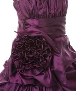 ABC Fashion Girls Short Fuchsia Pickup Dresses With Scarf Flower Girl Dresses