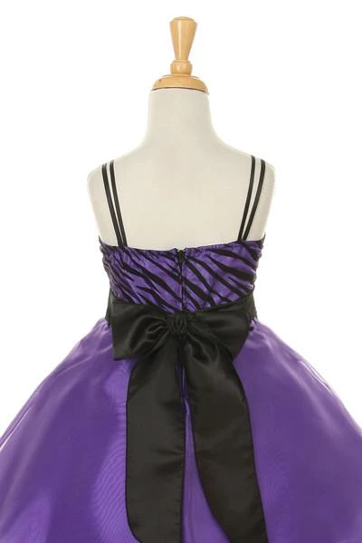 ABC Fashion Girls Short Fuchsia Zebra Print Dresses With Shawl 5 ABC Fashion Girls Short Fuchsia Zebra Print Dresses With Shawl