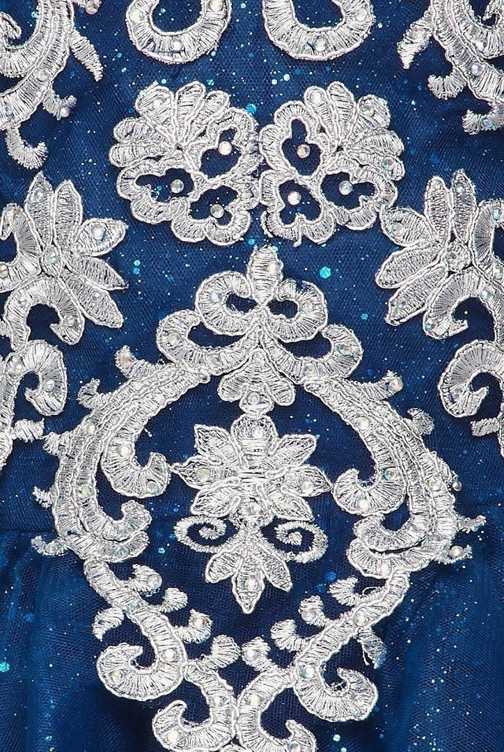 Girls Short Gllitter Tulle Dress By Cinderella Couture 5105 5 Girls Short Gllitter Tulle Dress By Cinderella Couture 5105