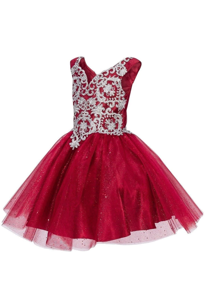 Girls Short Gllitter Tulle Dress By Cinderella Couture 5105 7 Girls Short Gllitter Tulle Dress By Cinderella Couture 5105