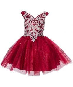 Girls Short Gllitter Tulle Dress By Cinderella Couture 5105 16 Girls Short Gllitter Tulle Dress By Cinderella Couture 5105