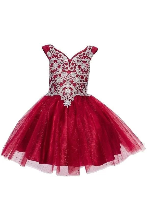 Girls Short Gllitter Tulle Dress By Cinderella Couture 5105 9 Girls Short Gllitter Tulle Dress By Cinderella Couture 5105