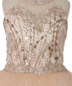 Kids Girls Short Halter Glitter Dress By Cinderella Couture 5090