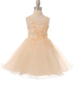 Girls Short Illusion Dress With 3D Flowers By Cinderella Couture 9083 Flower Girl Dresses 17 Girls Short Illusion Dress With 3D Flowers By Cinderella Couture 9083 Flower Girl Dresses