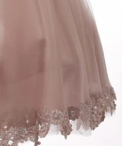 Girls Short Illusion Halter Dress By Cinderella Couture 8500 Flower Girl Dresses