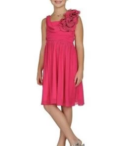 ABC Fashion Girls Short Ivory Dresses With Ruffle Flowers Flower Girl Dresses