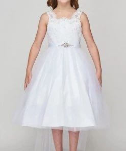 Girls Short Lace Bodice Tulle Dress By Cinderella Couture 5079 Kids