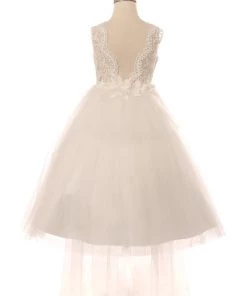 Girls Short Lace Bodice Tulle Dress By Cinderella Couture 5079 Kids