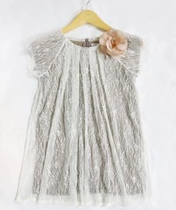 Calla Collection Girls Short Lace Dress With Short Sleeves By Calla CJ106