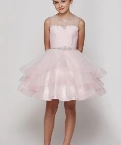 Flower Girl Dresses Girls Short Layered Dress With Beaded Bodice By Cinderella Couture 5050 15 Flower Girl Dresses Girls Short Layered Dress With Beaded Bodice By Cinderella Couture 5050