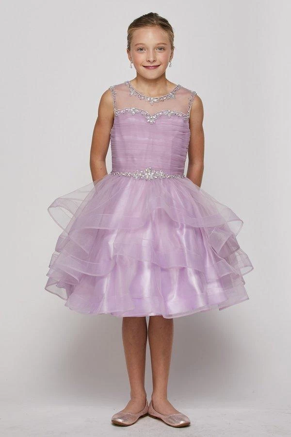 Flower Girl Dresses Girls Short Layered Dress With Beaded Bodice By Cinderella Couture 5050 3 Flower Girl Dresses Girls Short Layered Dress With Beaded Bodice By Cinderella Couture 5050