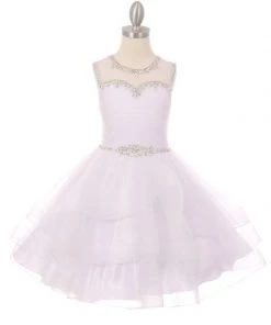 Flower Girl Dresses Girls Short Layered Dress With Beaded Bodice By Cinderella Couture 5050 22 Flower Girl Dresses Girls Short Layered Dress With Beaded Bodice By Cinderella Couture 5050