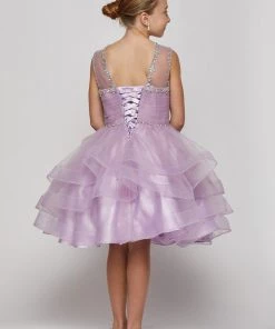 Flower Girl Dresses Girls Short Layered Dress With Beaded Bodice By Cinderella Couture 5050 14 Flower Girl Dresses Girls Short Layered Dress With Beaded Bodice By Cinderella Couture 5050