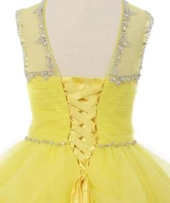 Flower Girl Dresses Girls Short Layered Dress With Beaded Bodice By Cinderella Couture 5050 19 Flower Girl Dresses Girls Short Layered Dress With Beaded Bodice By Cinderella Couture 5050