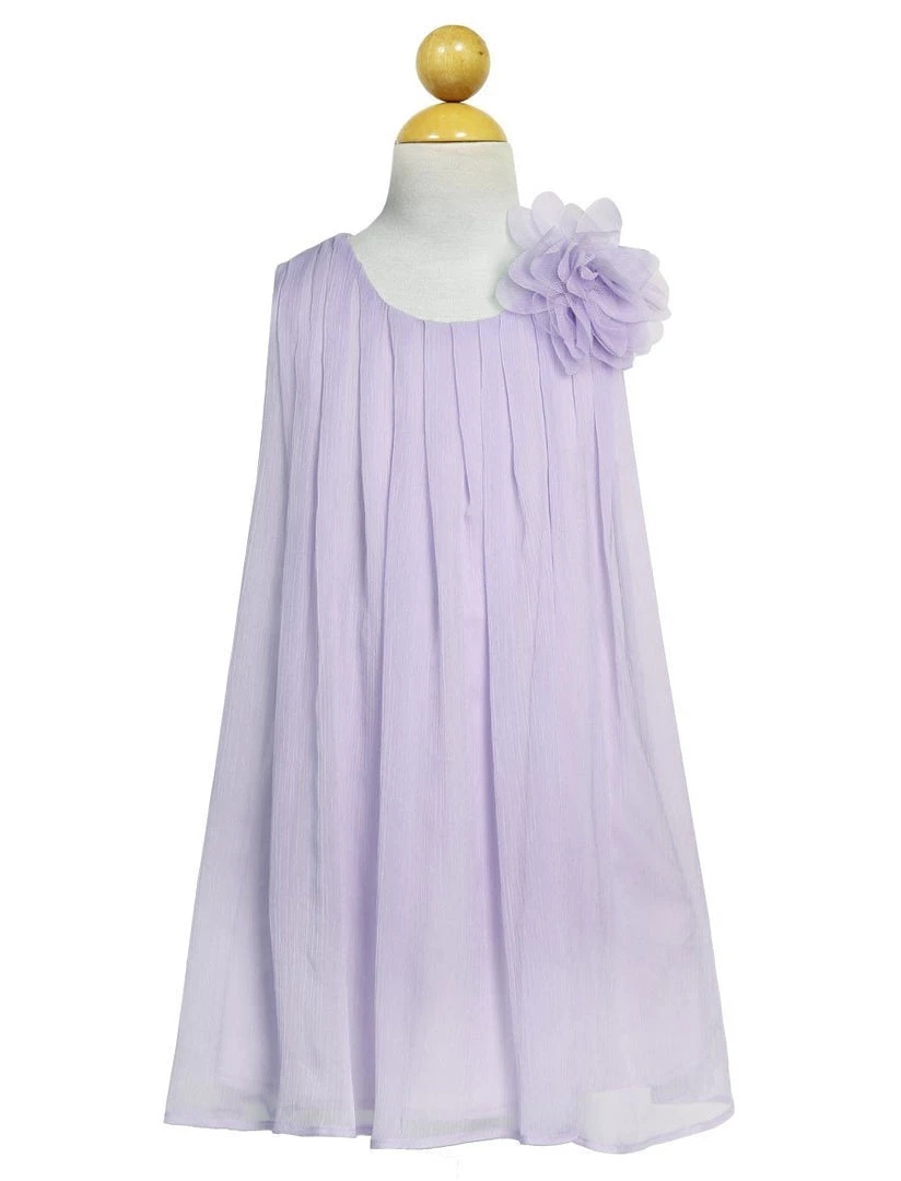 Calla Collection Girls Short Lilac Chiffon Dress With Removable Flower By Calla CJ104 Flower Girl Dresses 3 Calla Collection Girls Short Lilac Chiffon Dress With Removable Flower By Calla CJ104 Flower Girl Dresses