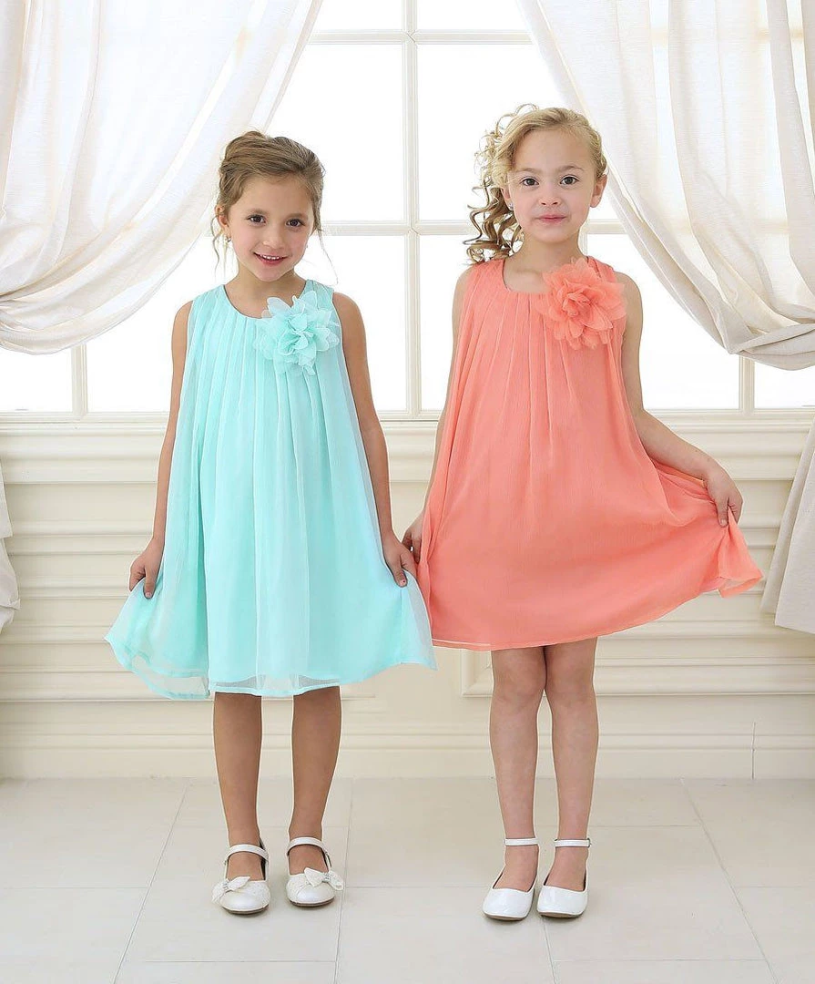 Calla Collection Girls Short Lilac Chiffon Dress With Removable Flower By Calla CJ104 Flower Girl Dresses 4 Calla Collection Girls Short Lilac Chiffon Dress With Removable Flower By Calla CJ104 Flower Girl Dresses