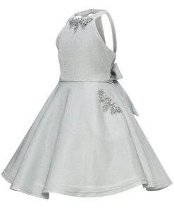 Girls Short Metallic Halter Dress By Cinderella Couture 5085 Kids