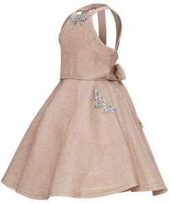 Girls Short Metallic Halter Dress By Cinderella Couture 5085 Kids