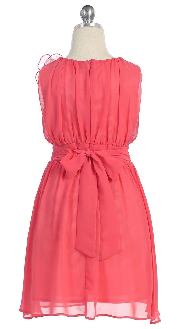 Calla Collection Girls Short Pleated Blue Chiffon Dress By Calla C620 Flower Girl Dresses 6 Calla Collection Girls Short Pleated Blue Chiffon Dress By Calla C620 Flower Girl Dresses