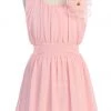Calla Collection Girls Short Pleated Pink Chiffon Dress By Calla C620