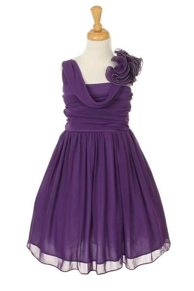 ABC Fashion Girls Short Purple Dresses With Ruffle Flowers Flower Girl Dresses 4 ABC Fashion Girls Short Purple Dresses With Ruffle Flowers Flower Girl Dresses