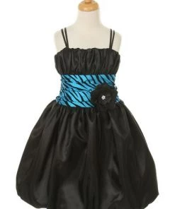 ABC Fashion Girls Short Purple Zebra Print Dresses