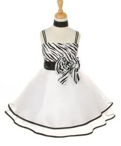 ABC Fashion Flower Girl Dresses Girls Short Purple Zebra Print Dresses With Shawl