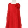 Calla Collection Girls Short Red Chiffon Dress With Removable Flower By Calla CJ104 1 Calla Collection Girls Short Red Chiffon Dress With Removable Flower By Calla CJ104