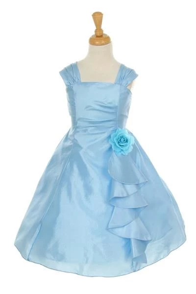 ABC Fashion Girls Short Royal Blue Dresses With Ruffled Skirt 5 ABC Fashion Girls Short Royal Blue Dresses With Ruffled Skirt