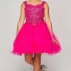 Girls Short Ruffled Dress With Beaded Bodice By Cinderella Couture 5080 Kids