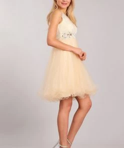 Dama Dresses Girls Short Ruffled Dress With Lace Bodice By Cinderella Couture 5010